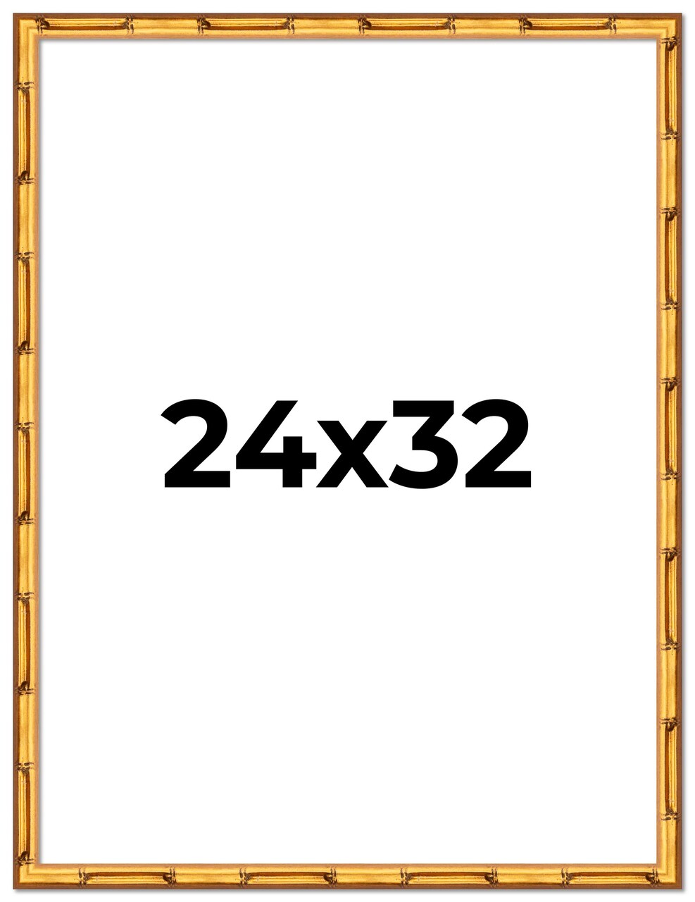 24x32 Thin Bamboo Picture Frame with UV-Resistant Acrylic & Acid Free Backing, Available in 2 Finishes - Gold and Brown